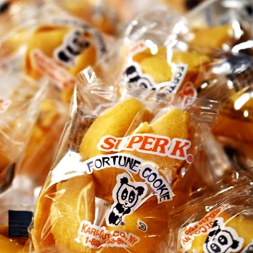 Fortune cookies served after a Jade Cafe meal