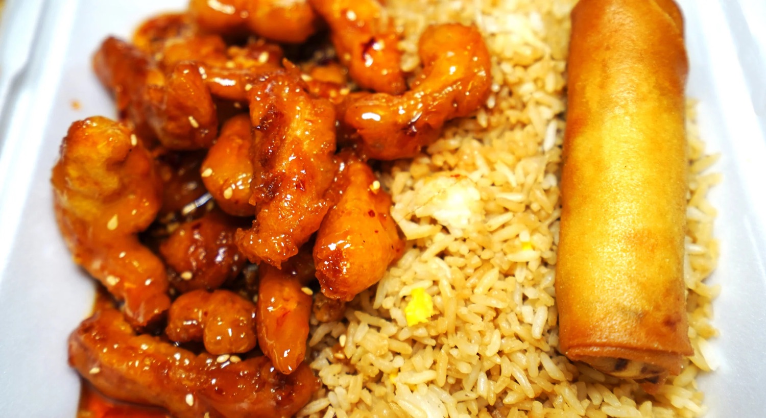 Sesame chicken lunch special at Jade Cafe